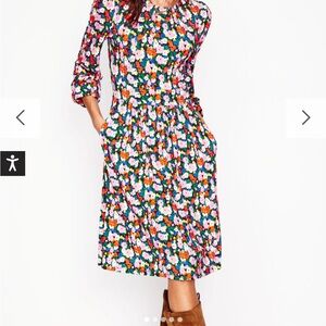 Boden Alexandra Blouson Jersey Dress